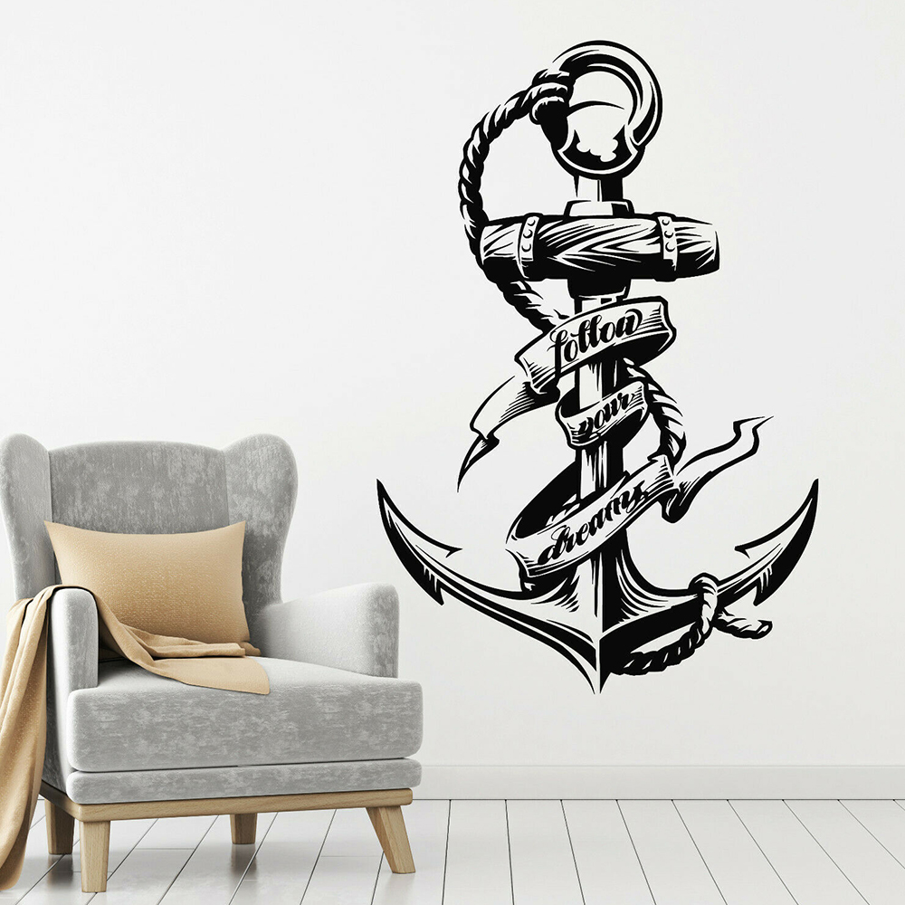 Home Improvement Quotes - Zeevaartanker Muurtattoo Inspirational Zin Volg Je