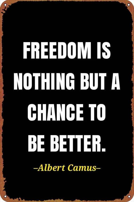 Home Improvement Quotes - (2D blikken schilderij) Albert Camus quote,