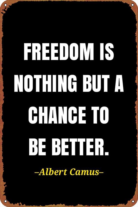 Home Improvement Quotes - (2D Tin schilderij) Albert Camus quote