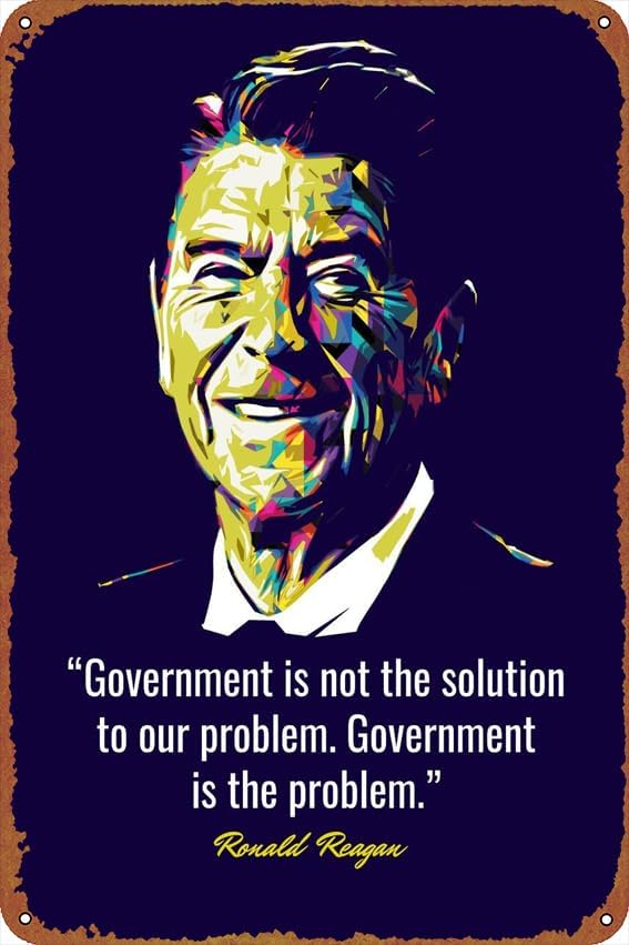 Home Improvement Quotes - Ronald Reagan Quotes Zelfverbeteringsposters Vintage Tin