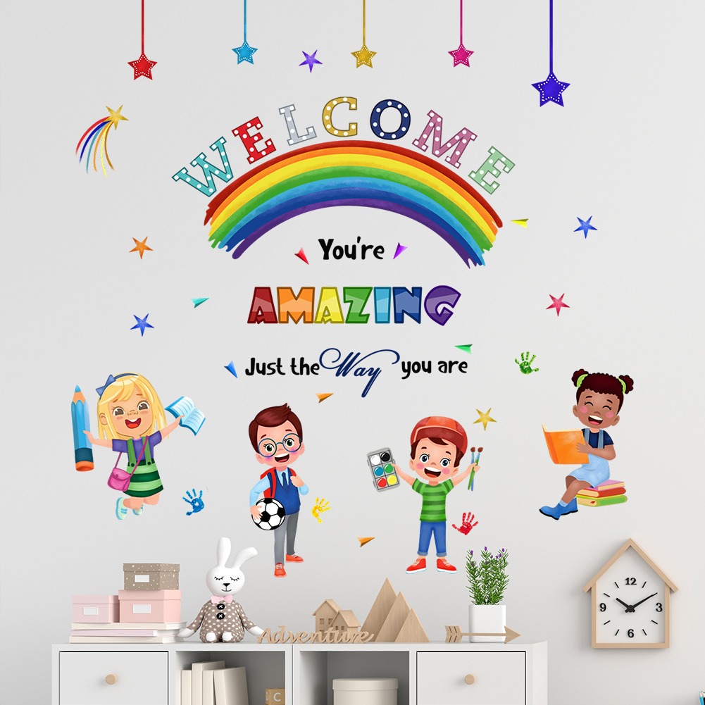 Home Improvement Quotes - Cartoon Welkom Inspirerende Zinnen Muurstickers Afneembare