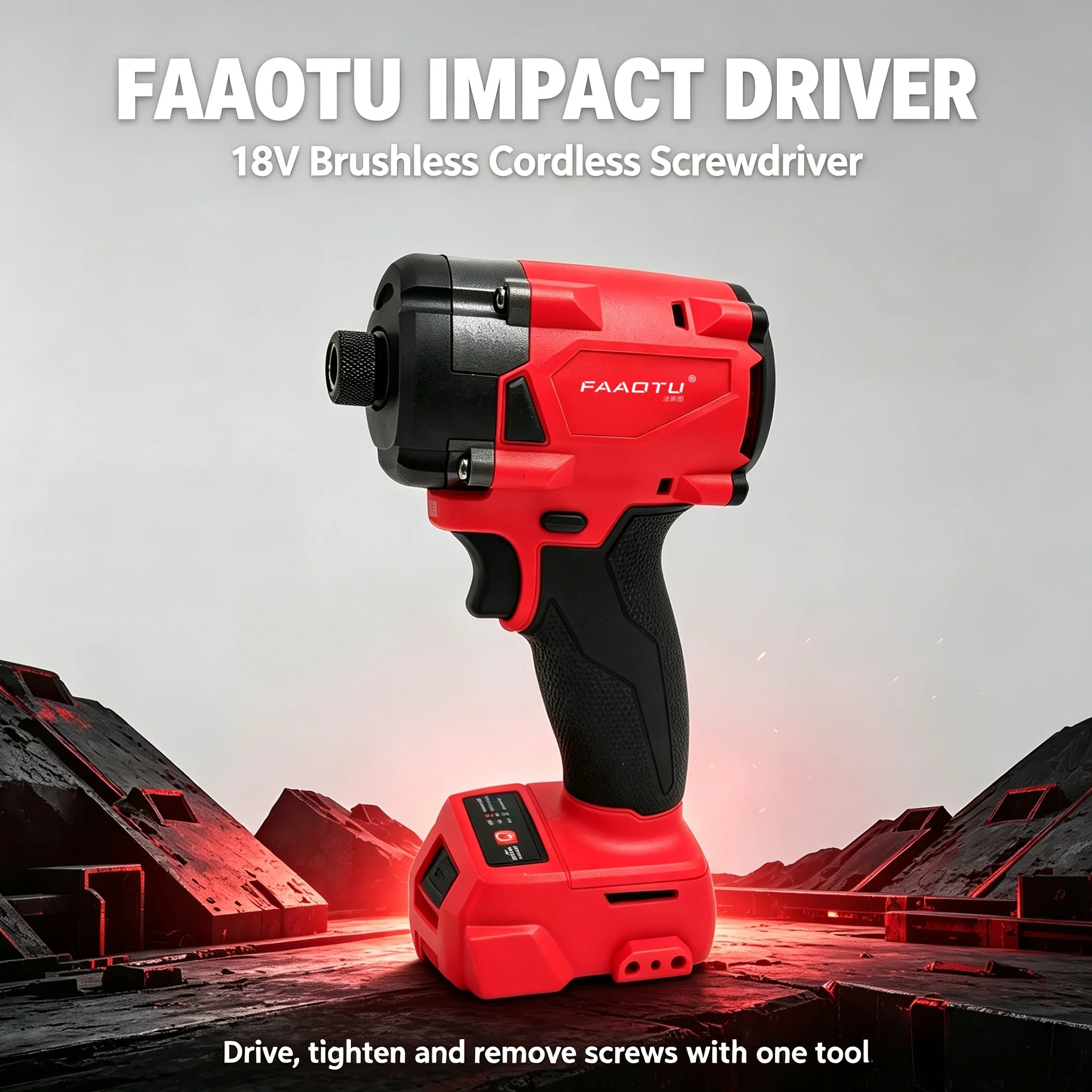 Home Improvement Diy - FAAOTU 18V draadloze elektrische schroevendraaier, krachtige