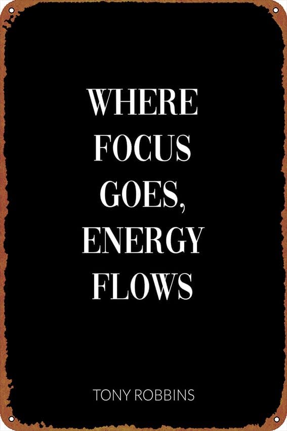 Home Improvement Quotes - Tony Robbins Quote Zelfverbeteringsposters Vintage Tin